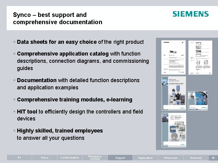 Synco – best support and comprehensive documentation § Data sheets for an easy choice