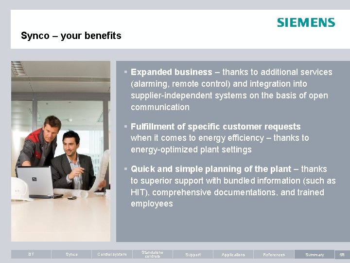 Synco – your benefits § Expanded business – thanks to additional services (alarming, remote