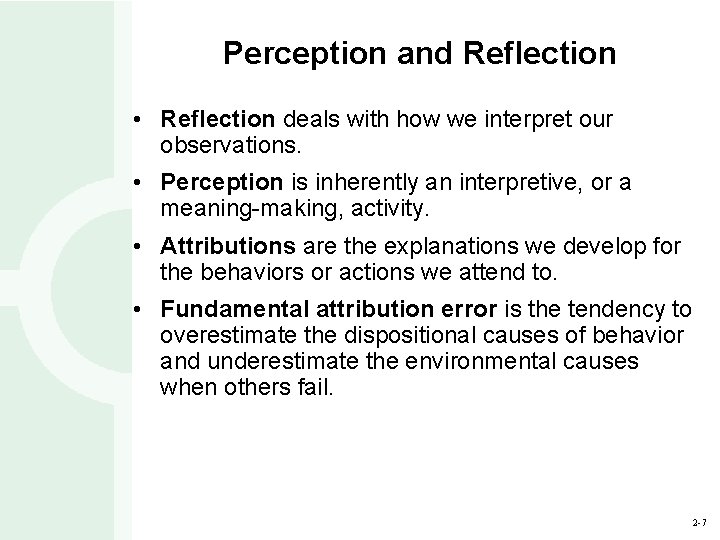 Perceptive Reflection Copyright 2015 Mc GrawHill Education All rights reserved