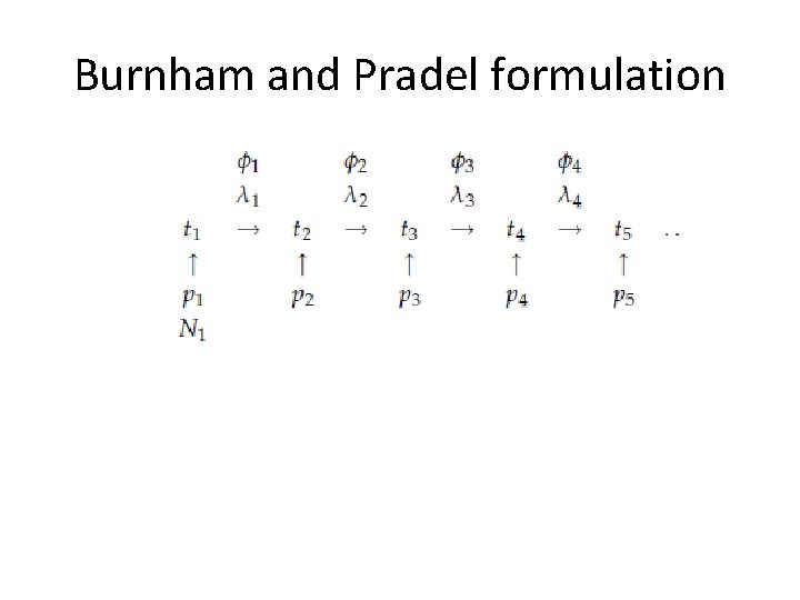 Burnham and Pradel formulation 