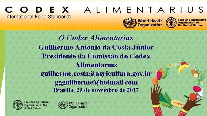 O Codex Alimentarius Guilherme Antonio da Costa Jnior