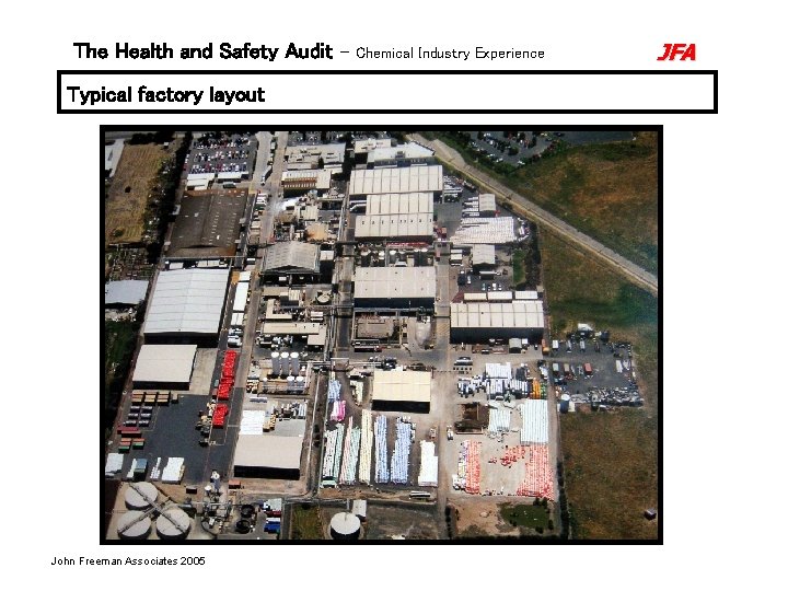 The Health and Safety Audit Typical factory layout John Freeman Associates 2005 – Chemical The Health and Safety Audit Typical factory layout John Freeman Associates 2005 – Chemical