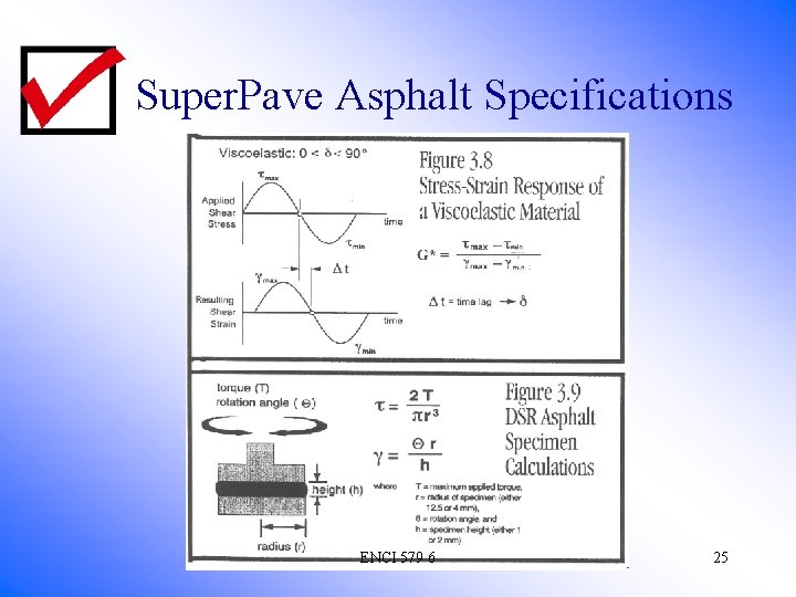 Super. Pave Asphalt Specifications ENCI 579 6 25 