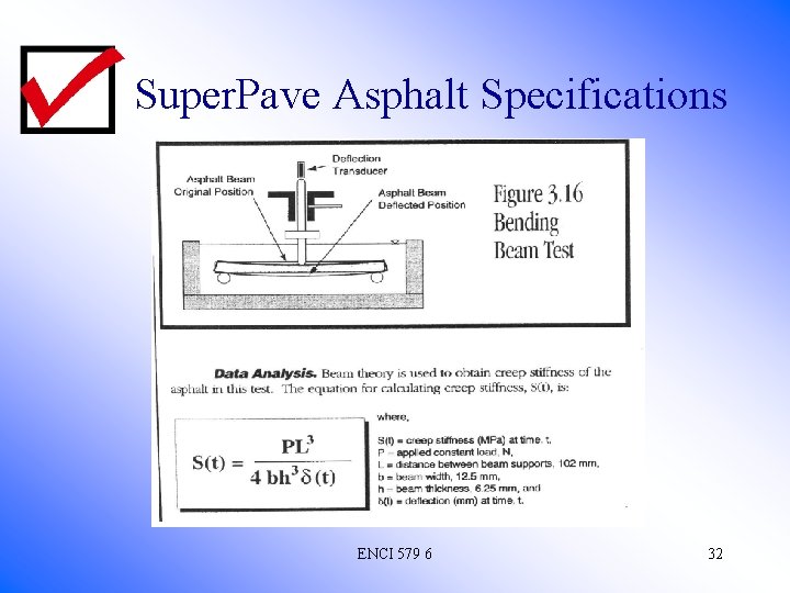 Super. Pave Asphalt Specifications ENCI 579 6 32 