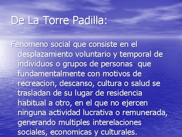 UNIDAD 1 Turismo Aspectos conceptuales clasificacin y evolucin