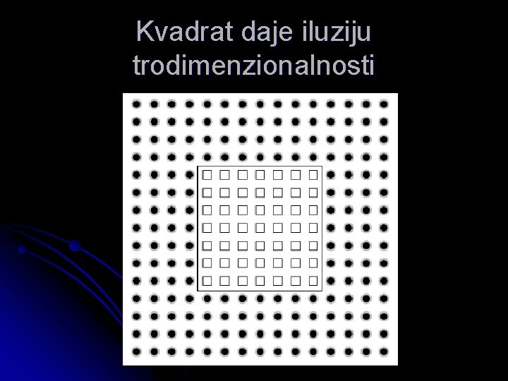 Kvadrat daje iluziju trodimenzionalnosti Kvadrat daje iluziju trodimenzionalnosti