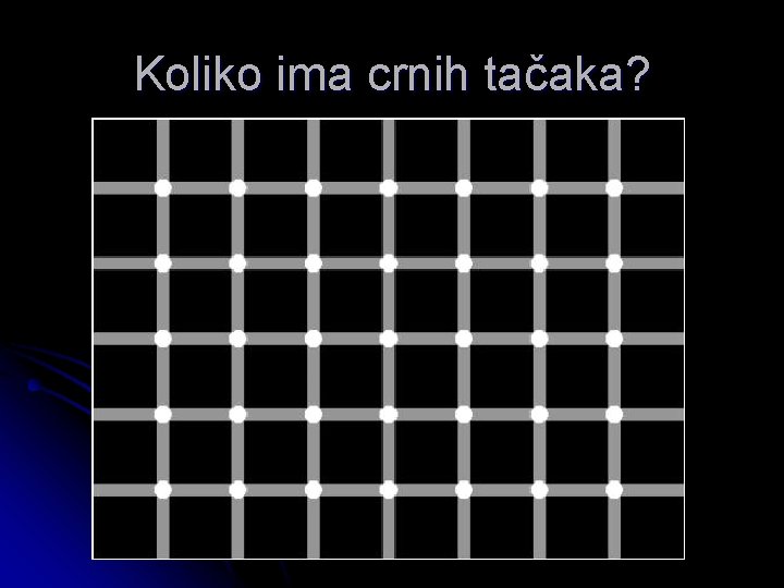 Koliko ima crnih tačaka? 