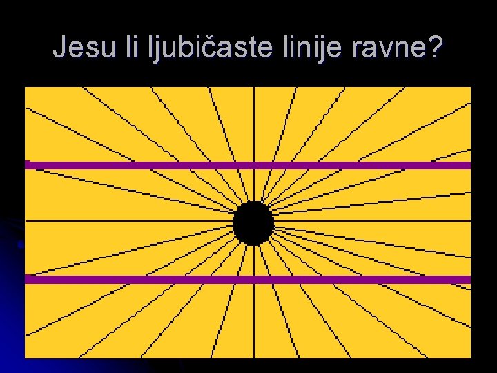 Jesu li ljubičaste linije ravne? 