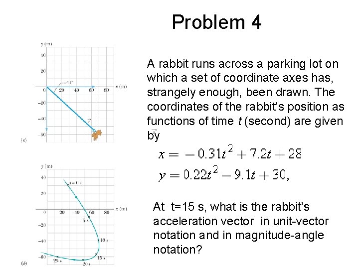 Problem 4 A rabbit runs across a parking lot on which a set of