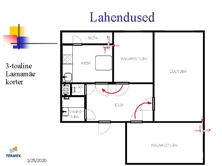 Lahendused 3 -toaline Lasnamäe korter 11/25/2020 