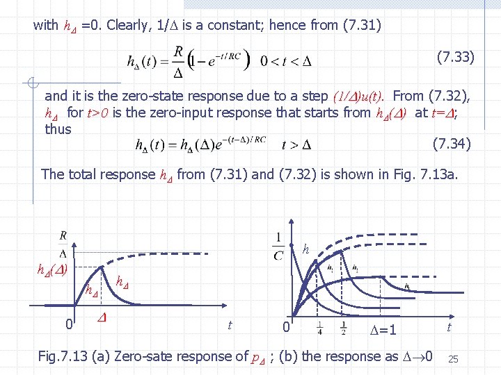 with h =0. Clearly, 1/ is a constant; hence from (7. 31) (7. 33)