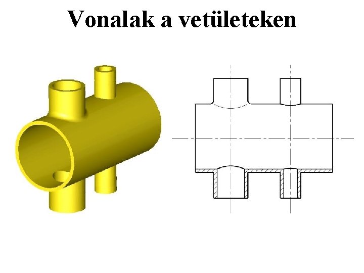 Vonalak a vetületeken 