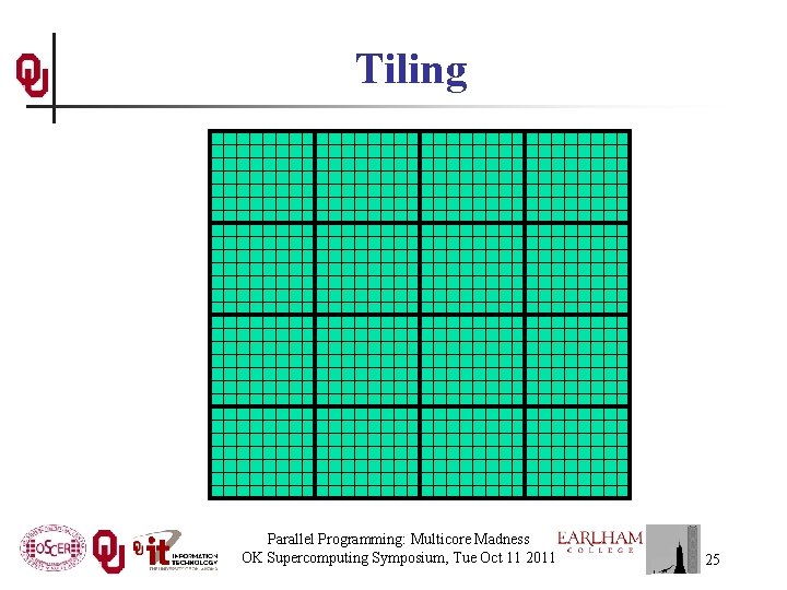 Tiling Parallel Programming: Multicore Madness OK Supercomputing Symposium, Tue Oct 11 2011 25 