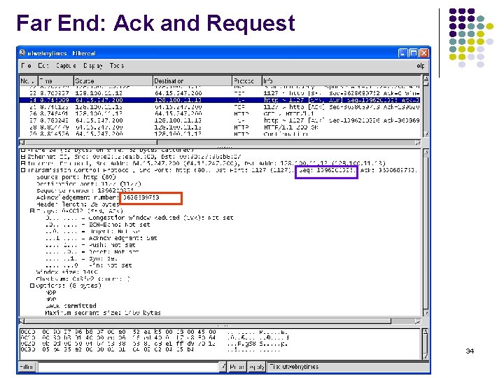 Far End: Ack and Request 34 