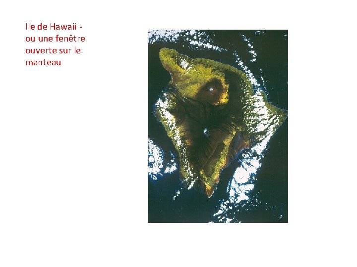 Ile de Hawaii ou une fenêtre ouverte sur le manteau 