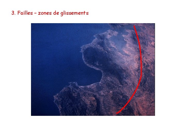 3. Failles – zones de glissements Faille de San Andreas, Californie 