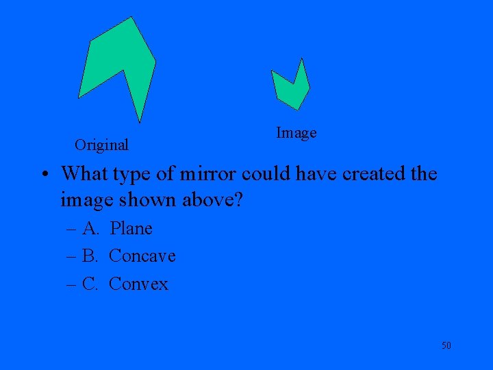 Original Image • What type of mirror could have created the image shown above?