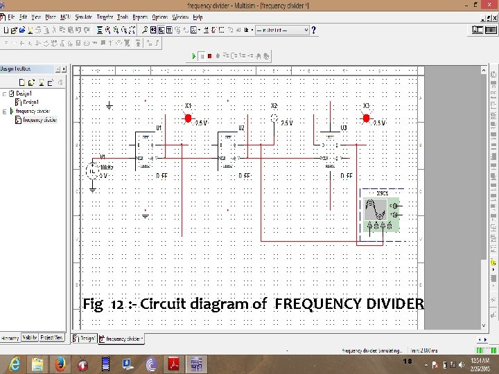 Fig 12 : - Circuit diagram of FREQUENCY DIVIDER 18 18 