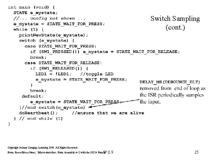 Switch Sampling (cont. ) Copyright Delmar Cengage Learning 2008. All Rights Reserved. From: Reese/Bruce/Jones,