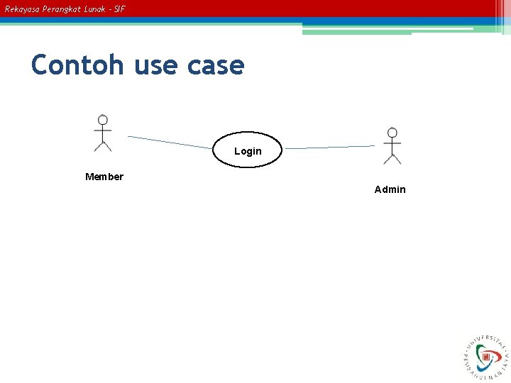 Rekayasa Perangkat Lunak – SIF Contoh use case Login Member Admin 