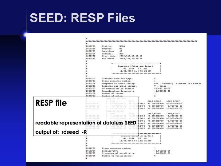 SEED: RESP Files 