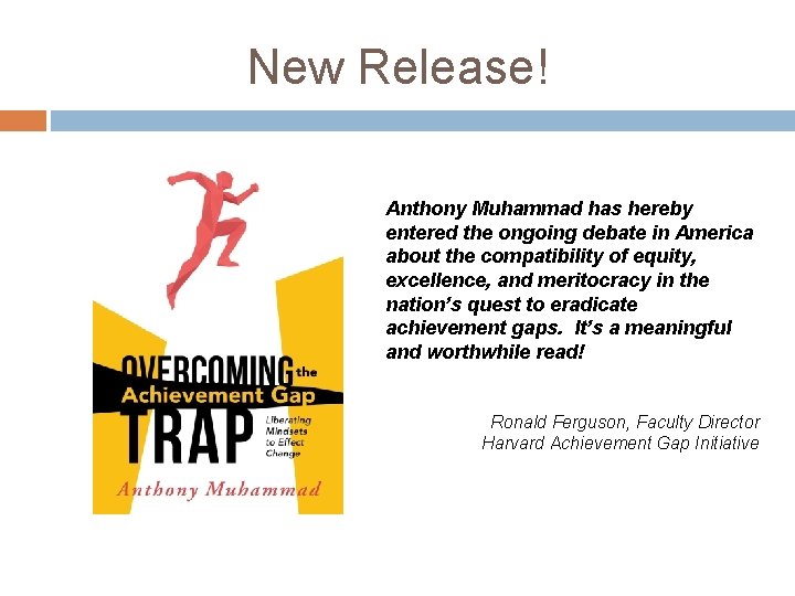 New Release! Anthony Muhammad has hereby entered the ongoing debate in America about the