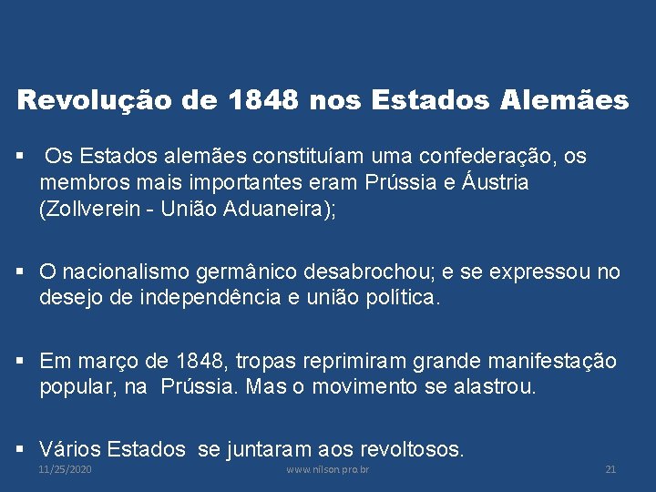 Revolução de 1848 nos Estados Alemães § Os Estados alemães constituíam uma confederação, os