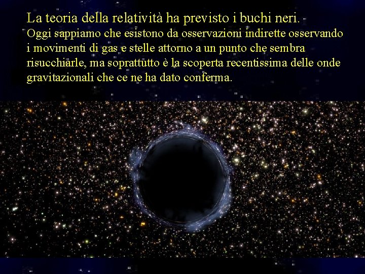 La teoria della relatività ha previsto i buchi neri. Oggi sappiamo che esistono da La teoria della relatività ha previsto i buchi neri. Oggi sappiamo che esistono da