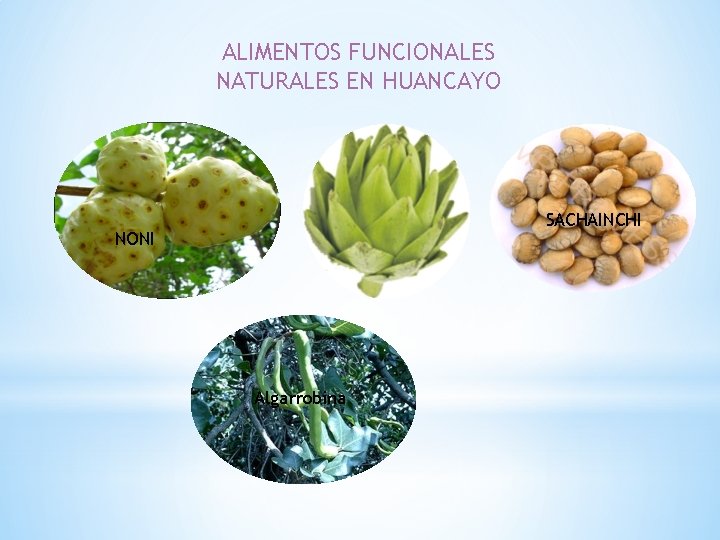 ALIMENTOS FUNCIONALES NATURALES EN HUANCAYO SACHAINCHI NONI Algarrobina 