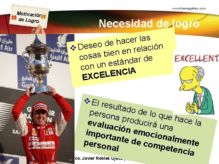 www. themegallery. com Motivación de Logro Necesidad de logro las r e c a