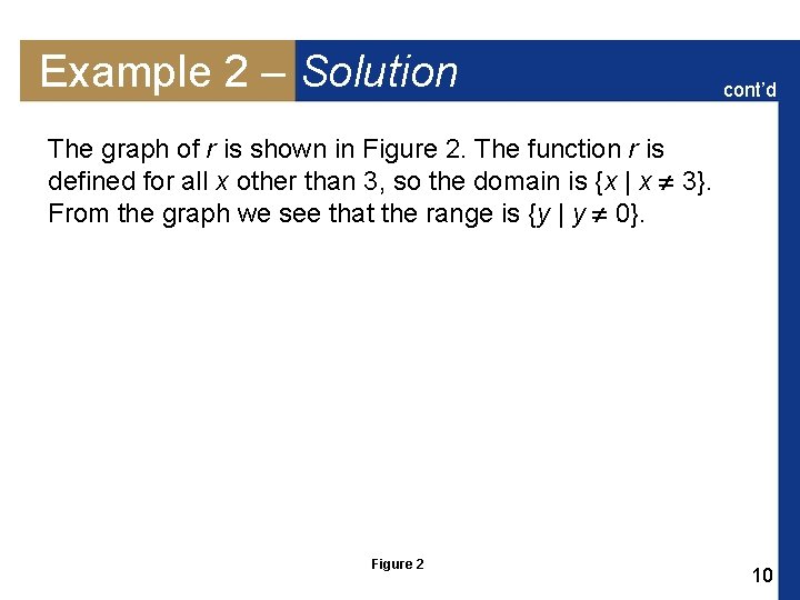 Example 2 – Solution cont’d The graph of r is shown in Figure 2.