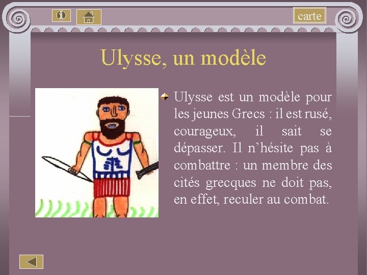 carte Ulysse, un modèle Ulysse est un modèle pour les jeunes Grecs : il