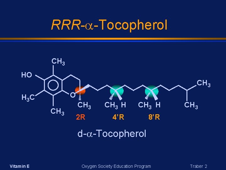 RRR- -Tocopherol CH 3 HO CH 3 O H 3 C CH 3 2