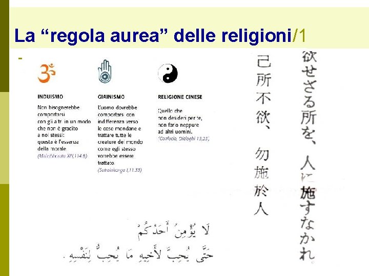 La “regola aurea” delle religioni/1 