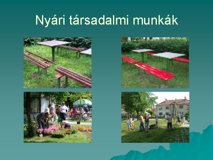 Nyári társadalmi munkák 