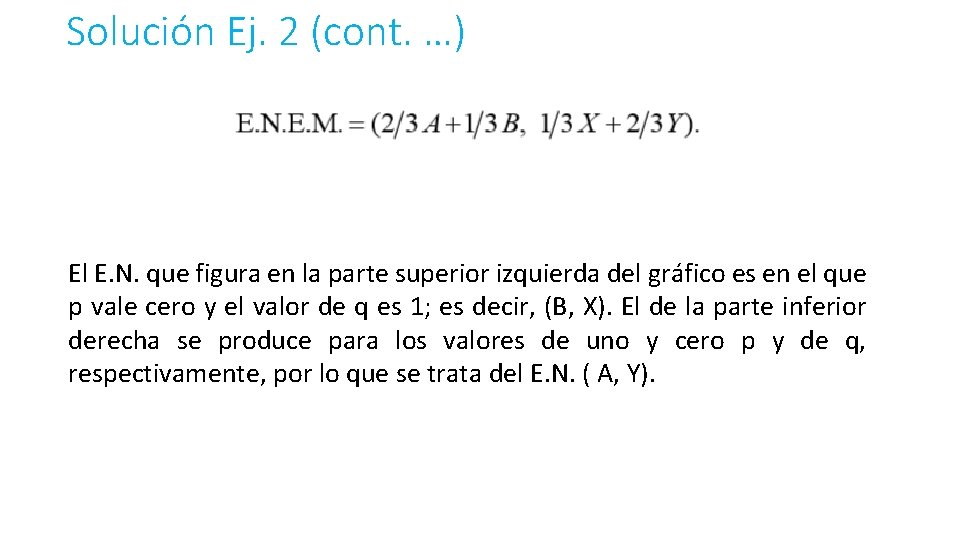 Solución Ej. 2 (cont. …) El E. N. que figura en la parte superior