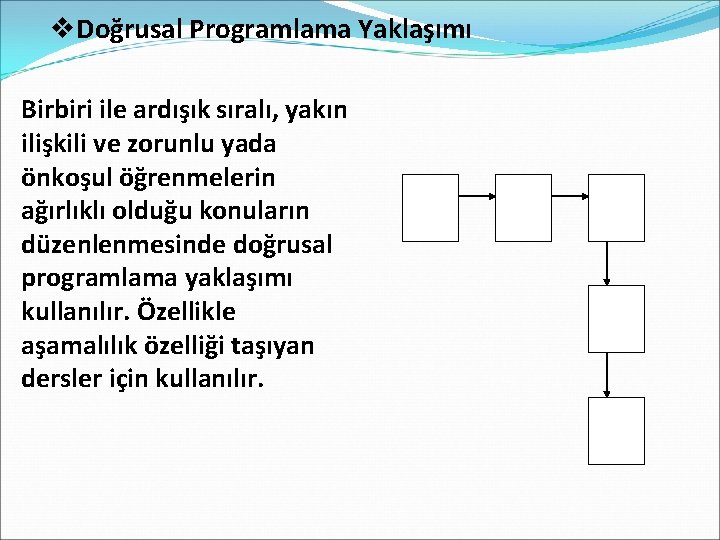 v. Doğrusal Programlama Yaklaşımı Birbiri ile ardışık sıralı, yakın ilişkili ve zorunlu yada önkoşul