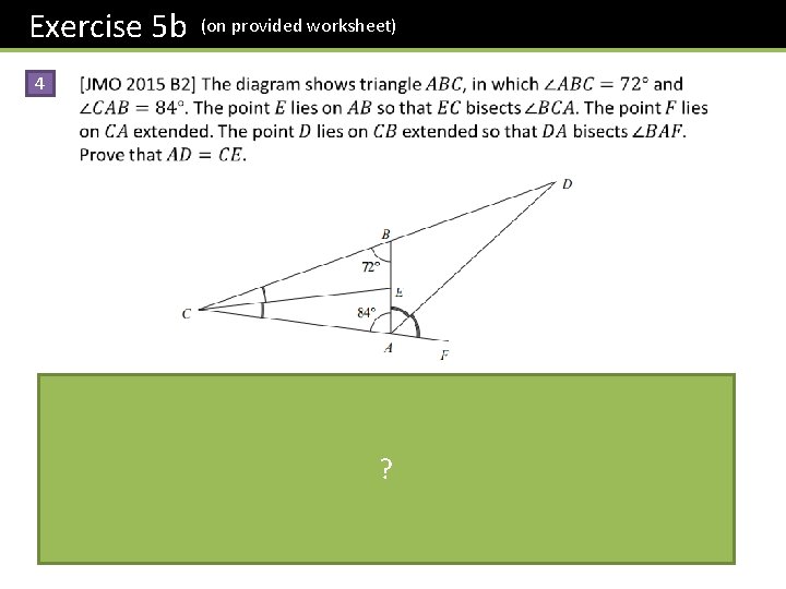 Exercise 5 b 4 (on provided worksheet) ? 