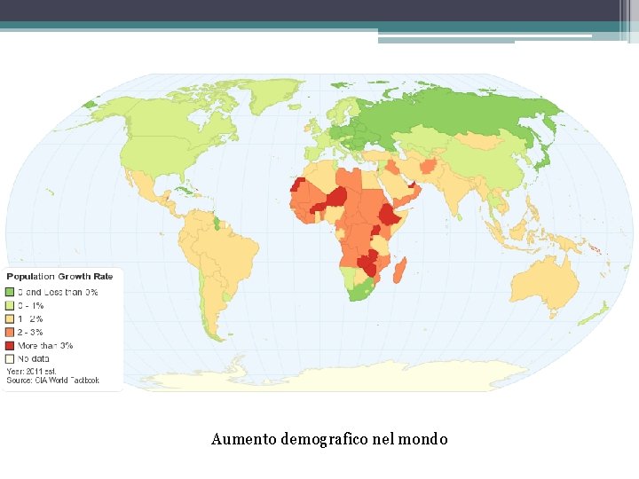 Aumento demografico nel mondo 