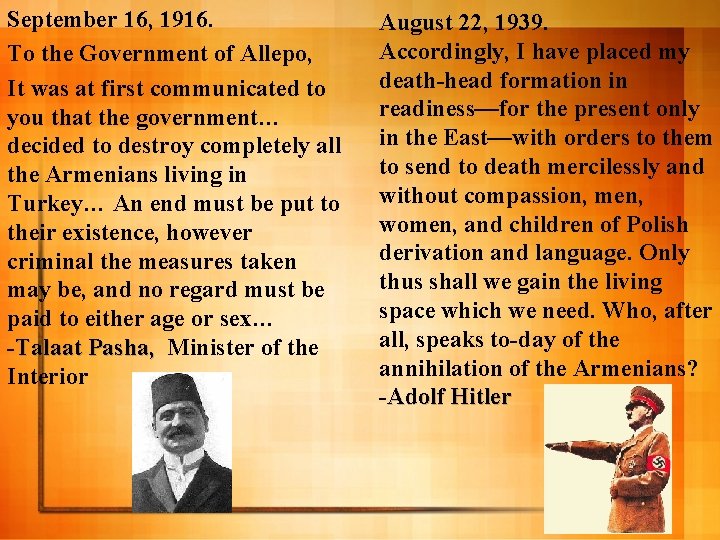 September 16, 1916. To the Government of Allepo, It was at first communicated to