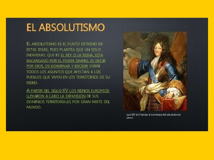 TEMA 4 EL ABSOLUTISMO Y EL FIN DE