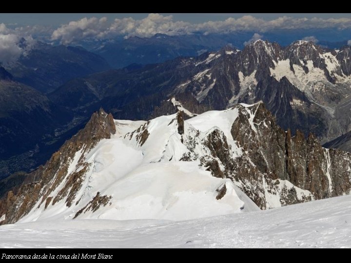 Panorama desde la cima del Mont Blanc 