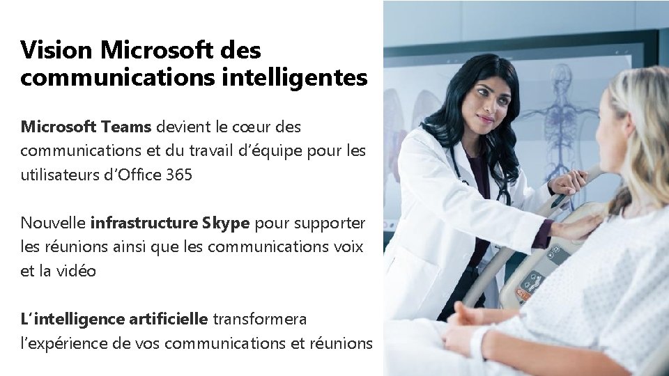 Vision Microsoft des communications intelligentes Microsoft Teams devient le cœur des communications et du