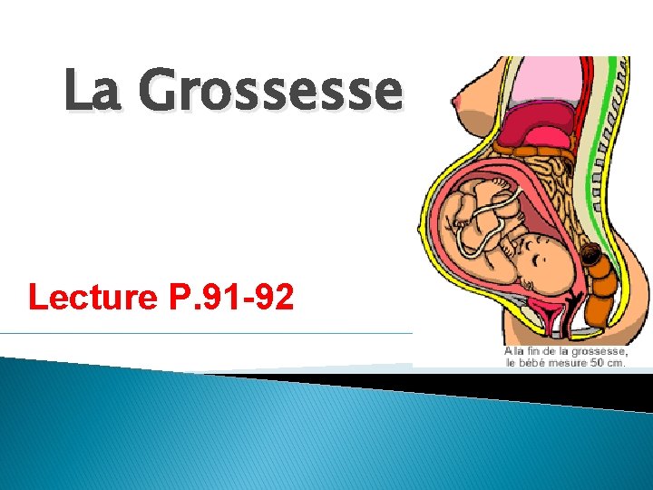 La Grossesse Lecture P. 91 -92 