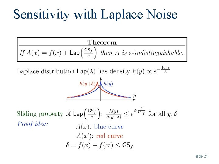 Sensitivity with Laplace Noise slide 24 