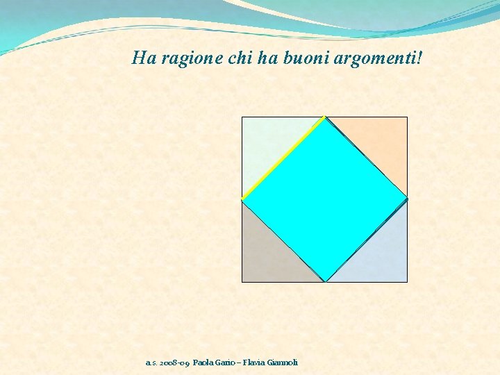 Ha ragione chi ha buoni argomenti! a. s. 2008 -09 Paola Gario – Flavia