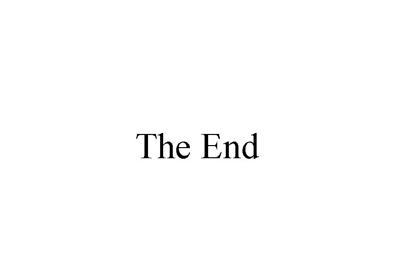 The End 