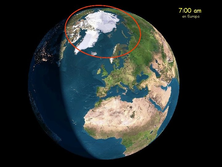 7: 00 am en Europa 