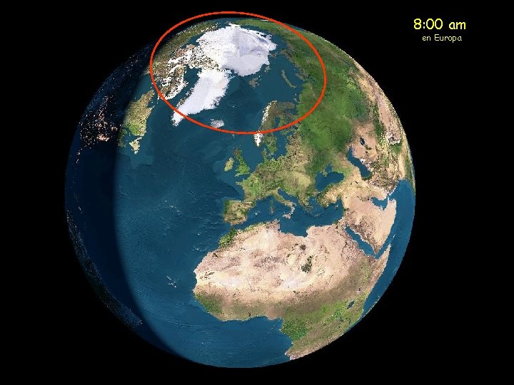 8: 00 am en Europa 