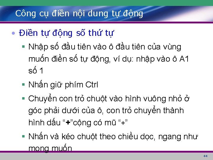 Công cụ điền nội dung tự động • Điền tự động số thứ tự